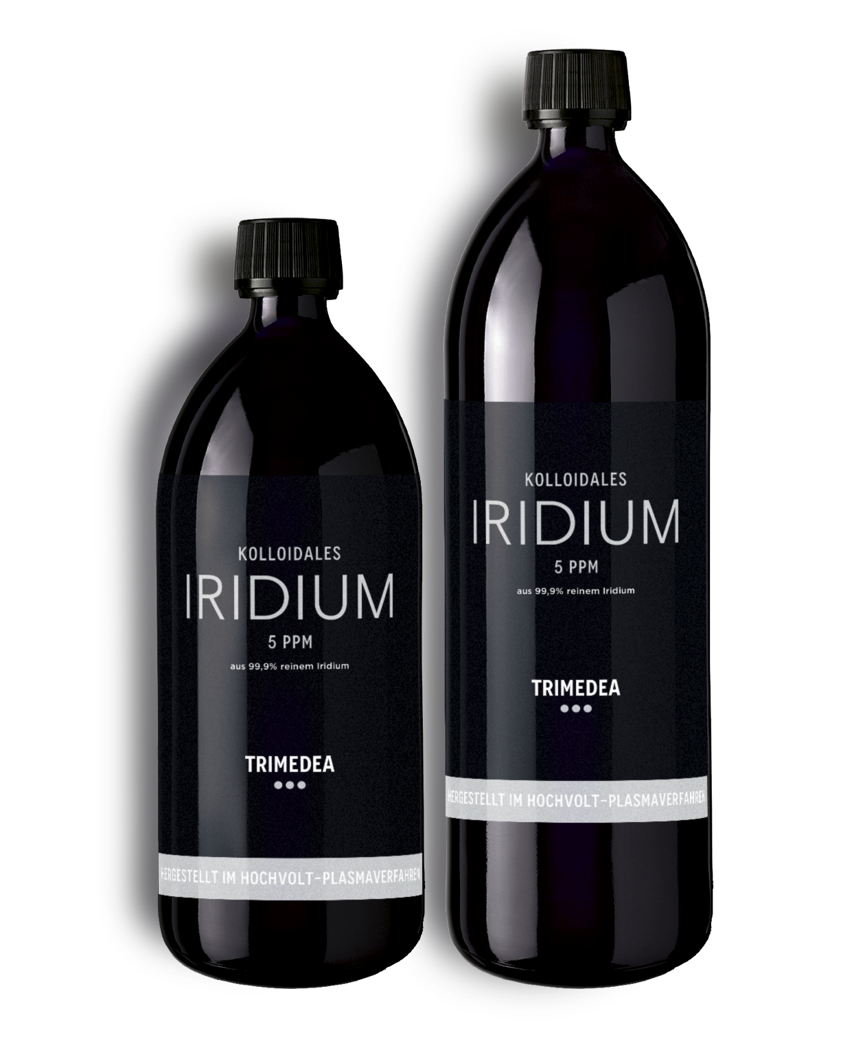 Kolloidales Iridium in Violettglasflasche 500ml und 1000ml