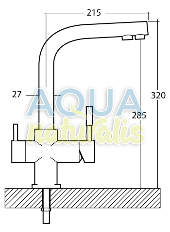 3-Way Faucet, Metal-free, Chrome MF-3-9101S