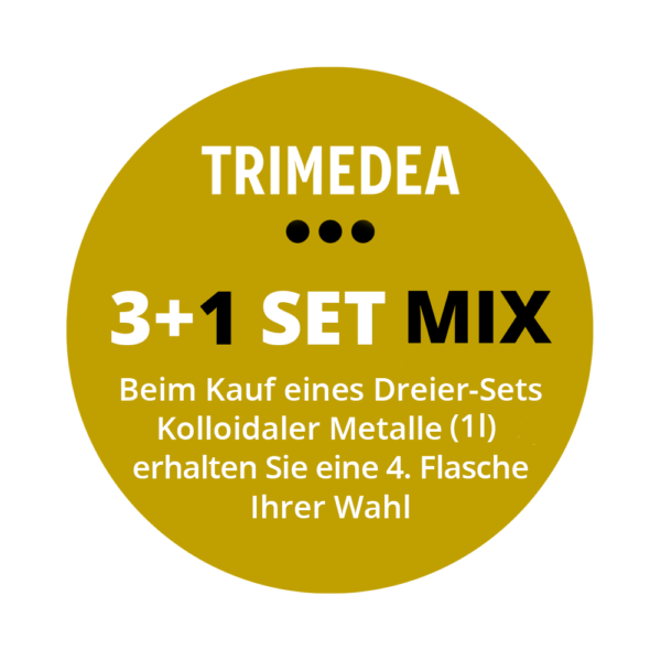 Dreier-Set Mix: 3 x 1000ml Kolloidale Metalle Set + 1 kostenfrei